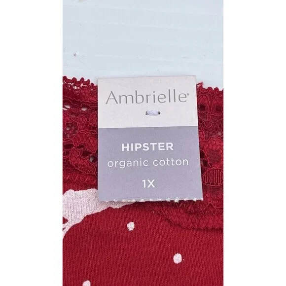 Ambrielle Women’s Bra 40B & Hipster Panty 1X Set Organic Cotton Deer Print - Picture 6 of 14